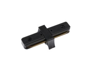 Łącznik Prosty Czarny do Listew Szynowych Jednofazowych - Szynoprzewodów