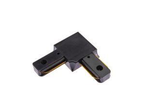 Łącznik Kątowy Narożny Czarny do Listw Szynowych Jednofazowych Szynoprzewodów