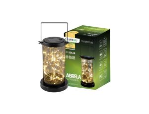 Lampa Solarna LED ABRELA Zewnętrzna Ogrodowa Stojąca Wisząca Latarenka 3000K IP44 LUMILED