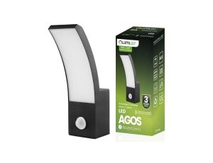 Kinkiet Elewacyjny Zewnętrzny LED 12W 4000K Czujnik Ruchu AGOS LUMILED
