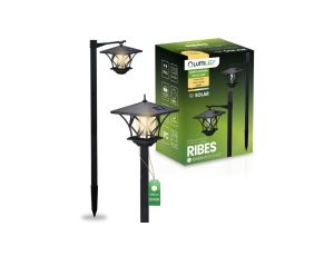 Lampa Solarna Ogrodowa LED RIBES Latarnia Zewnętrzna Słupek 150cm LUMILED
