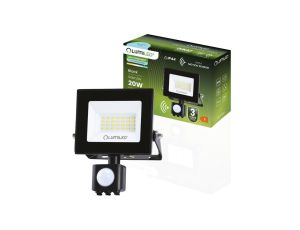 Naświetlacz LED ZUNA2 20W 1800lm 6500K IP44 Czarny Czujnik Ruchu LUMILED