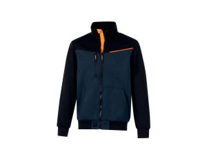 Bluza Sweat zapinana na zamek - Molton poliester bawełna z recyklingu, kolor Granatowo-czarny, rozmiar: 3XL, SWABIBM3X