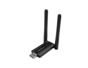 Qoltec Szybki bezprzewodowy Adapter USB DUAL Wi-Fi 2 x 2dBi Standard AC USB 3.0 1200Mbps