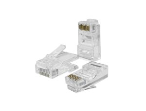 Qoltec Wtyk przelotowy złącze RJ45 CAT5e UTP Pass Through Pozłacane styki 10 sztuk