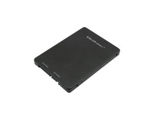 Qoltec Aluminiowy Adapter na dysk M.2 SSD SATA NGFF do SATA III 2TB Super speed 6Gb/s Czarny