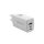Qoltec Ładowarka sieciowa 65W GaN 5-20V 3-3.35A 2 x USB-C PD 1 x USB QC 3.0 Biała