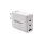 Qoltec Ładowarka sieciowa 100W GaN 5-20V 1.5-5A 2 x USB-C PD 1 x USB QC 3.0 Biała
