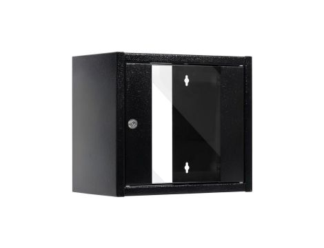 Szafa wisząca RACK 10 6U 300mm drzwi szklane czarna NETRACK S-Line