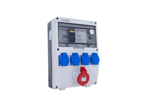 Rozdzielnica TD-S/FI 16A/5P 4x230V FR przycisk bezpieczeństwa 1482