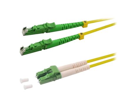 FP0EL02 Patch cord światłowodowy o długości 2m, OS2, E2000/APC, LC/APC, 9/125m