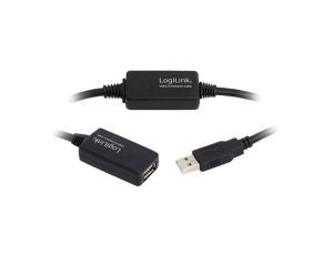 UA0147 Repeater USB 2.0 o długości 25m, USB A/USB A, czarny