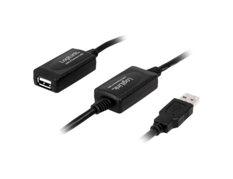 UA0146 Repeater USB 2.0 o długości 20m, USB A/USB A, czarny