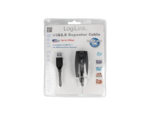 Repeater USB 3.0 o długości 5m, USB A/USB A, czarny UA0127