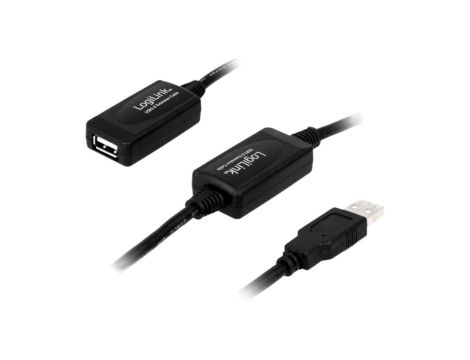 UA0143 Repeater USB 2.0 o długości 10m, USB A/USB A, czarny