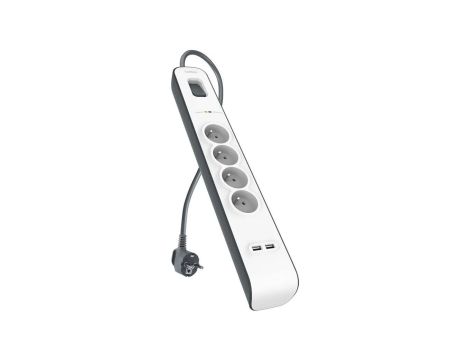 Listwa przepięciowa z filtrem RFI 4 gniazda 2xUSB Belkin BSV401ca2M