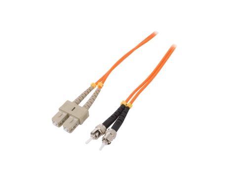 QOLTEC-54063 Patch cord światłowodowy OM2 SC/UPC,ST/UPC 1m LSZH