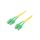 QOLTEC-54365 Patch cord światłowodowy SC/APC,z obu stron 1,5m LSZH żółty