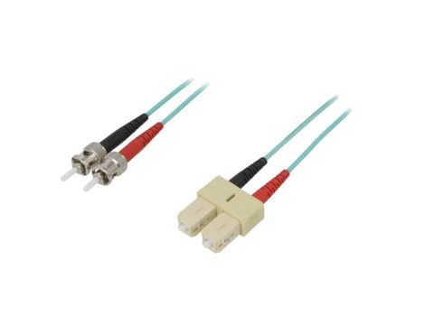 Patch cord światłowodowy OM3 SC/UPC,ST/UPC 2m LSZH niebieski 29021302