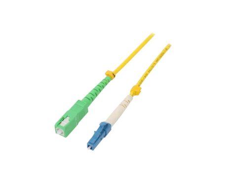 QOLTEC-54336 Patch cord światłowodowy LC/UPC,SC/APC 25m LSZH żółty