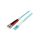 Patch cord światłowodowy OM3 LC/UPC,ST/UPC 5m LSZH turkusowy FP3LT05