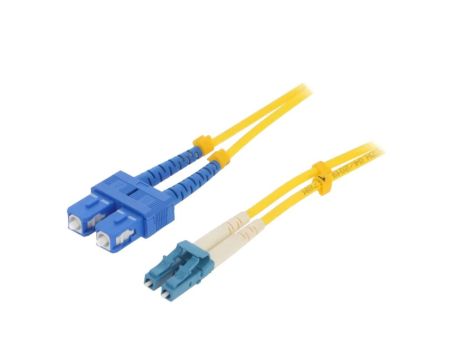 QOLTEC-54031 Patch cord światłowodowy LC/UPC,SC/UPC 1m Światłowód: 9/125um