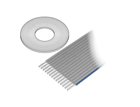 09180147001 Przewód: wstążkowy 1,27mm linka Cu nieekranowany PVC szary