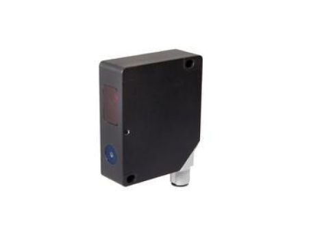 Czujnik laserowy przycisk, 68x78x21mm, 22-26V DC, 0-10V/4-20mA, wtyk M12, obrotowy 8-pin, IP67 / IP54