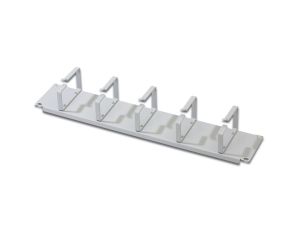 Organizator kablowy 19 2U, 5x uchwyty stalowe, 85x60mm, szary DN-19 ORG-2U