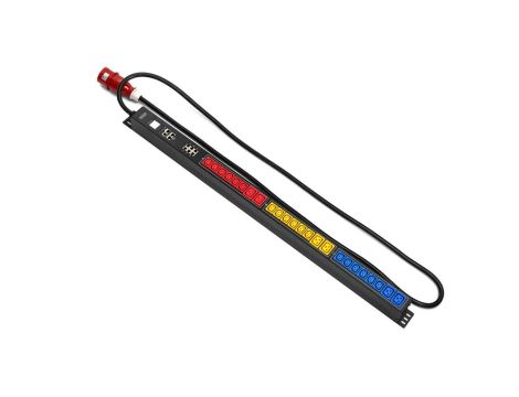 Listwa zasilająca SMART PDU 0U, wtyk IEC 60309 32A/400V, gniazda 18xC13 10A/250V, 6xC19 16A/250V,32A DN-IP2-V5-18C13-6C19