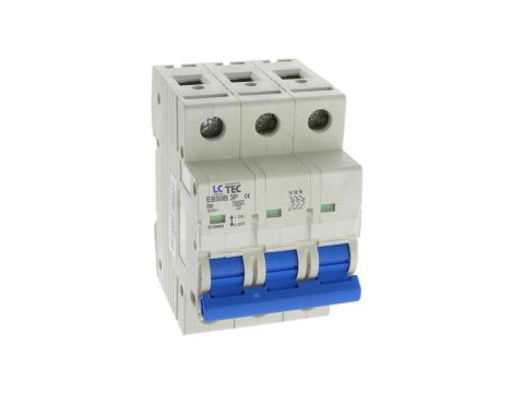 Wyłącznik instalacyjny nadprądowy nadmiarowoprądowy 3P 3M B 6A 6kA 492611 EBS9B