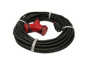 Przedłużacz budowlany jednofazowy elCORD 16A 230V IP44 40m H07RN-F 3G1,5 z wtyczką uni-schuko i podwójnym gniazdem 31125400