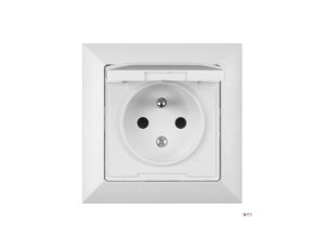 Gniazdo podtynkowe z/u IP44 p/t Pola białe, 33030