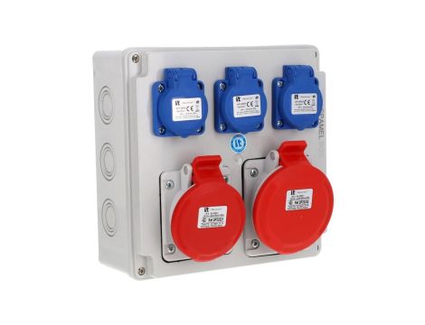 Rozdzielnica 5x32A 5x16A 3x16A INA=32A IP54 SB-005005-S0030-54