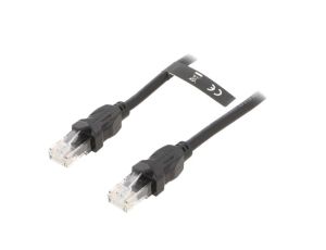 Patch cord U/UTP 6 Cu PVC czarny 10m RJ45 wtyk,z obu stron IBBBL