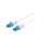 U/UTP6A-LSZH-150WH Patch cord U/UTP 6a linka Cu LSZH biały 15m 26AWG Żyły: 8