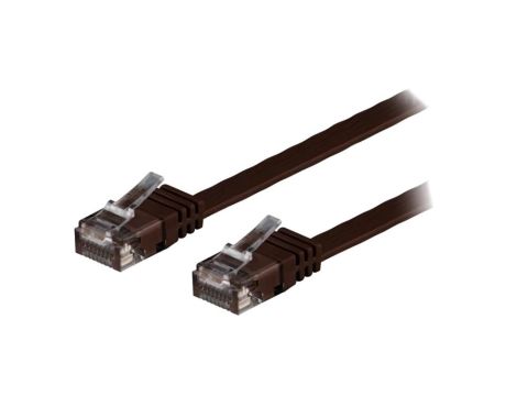 F.U/UTP6-CU-100DB Patch cord U/UTP 6 linka Cu PVC ciemnobrązowy 10m 32AWG
