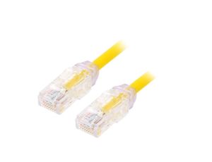 UTP28X0.5MYL Patch cord TX6A-28™,U/UTP 6a drut Cu LSZH żółty 0,5m 28AWG