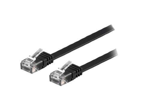 F.U/UTP6-CU-100BK Patch cord U/UTP 6 linka Cu PVC czarny 10m 32AWG