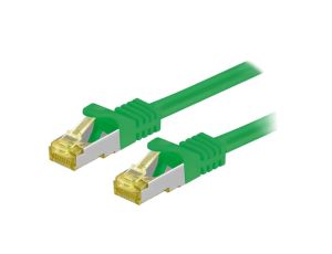 Patch cord S/FTP 6a linka Cu LSZH zielony 5m 26AWG 91622