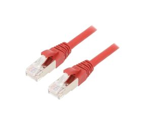Patch cord ETHERLINE Cat.6a,S/FTP 6a linka Cu LSZH czerwony 24441396