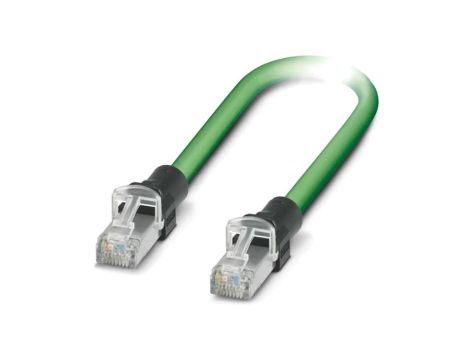 1112923 Patch cord SF/UTP 5 linka Cu,cynowana PUR zielony 2m 22AWG