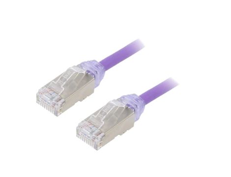 STP28X1MVL Patch cord F/UTP,TX6A-28™ 6a drut Cu LSZH fioletowy 1m 28AWG