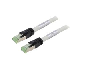 Patch cord S/FTP Cat 8 linka Cu LSZH szary 250mm 24AWG 55134