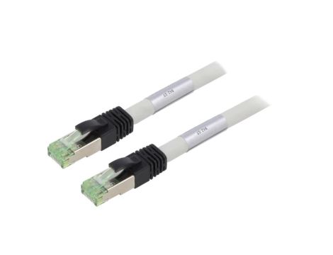 GOOBAY-55134 Patch cord S/FTP Cat 8 linka Cu LSZH szary 250mm 24AWG