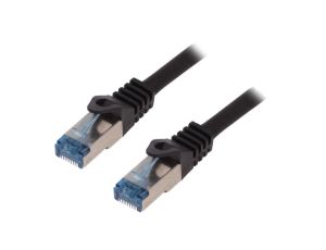 Patch cord S/FTP 6a linka Cu LSZH czarny 50m 26AWG CQ4143S