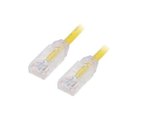 UTP28X5MYL Patch cord TX6A-28™,U/UTP 6a drut Cu LSZH żółty 5m 28AWG