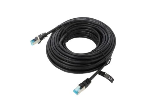 VAP-B05-B1500 Patch cord F/UTP 5e linka Cu PVC czarny 15m 26AWG