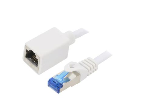 CQX061S Przedłużacz RJ45 S/FTP 6a Cu LSZH biały 3m 26AWG