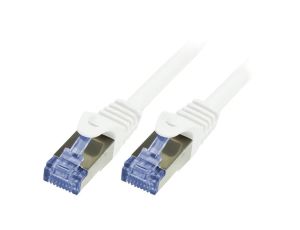 CQ3071S Patch cord S/FTP 6a linka Cu LSZH biały 5m 26AWG